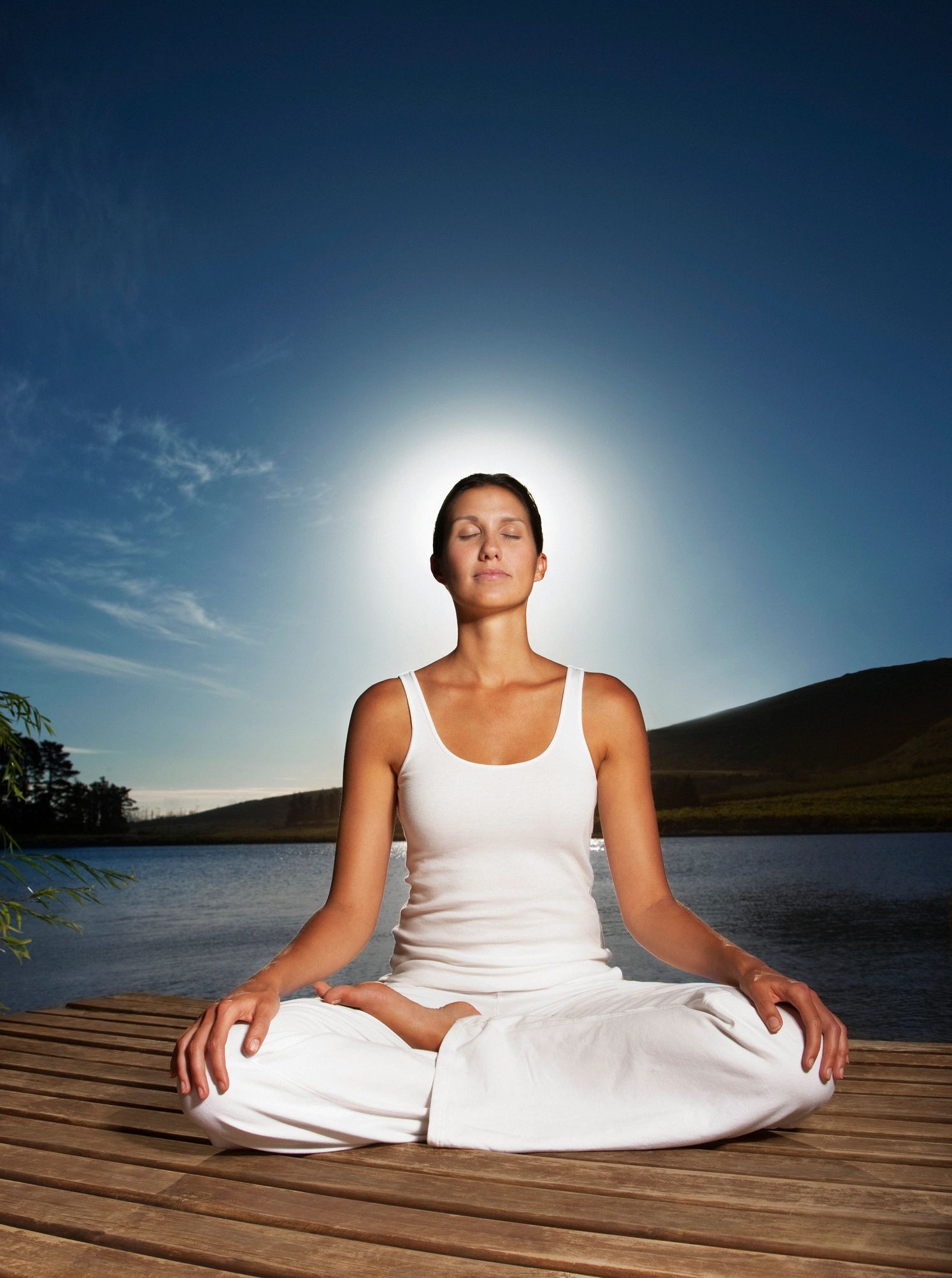 Practitioner in a calm outdoor setting
